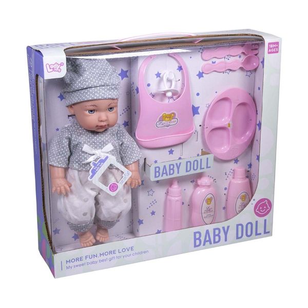 Μωρό με Λειτουργίες και Αξεσουάρ 30cm LD8805B Παιχνίδι Κούκλα