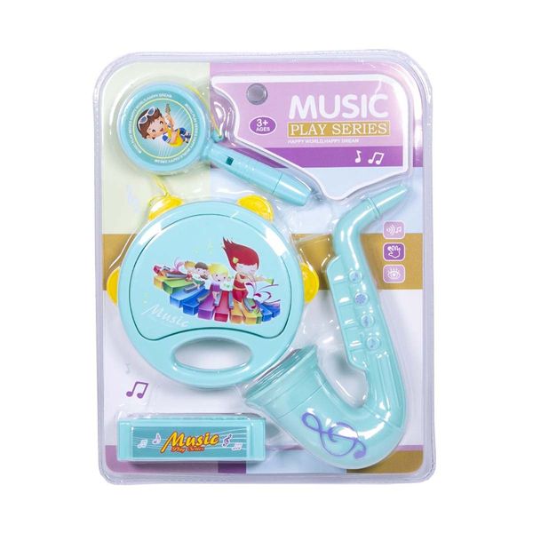 Σετ Σαξόφωνο Ντέφι Τυμπανάκι & Φυσαρμόνια 682-11 Παιχνίδι