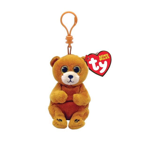 TY Χνουδωτό Beanie Bellies Κλιπ Αρκουδάκι Καφέ 8.5cm 1607-43103 Μπρελόκ