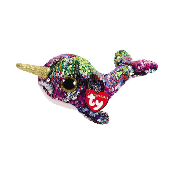 TY Χνουδωτό Sequin Φάλαινα Μονόκερος Πολύχρωμος 15cm 1607-36675 Παιχνίδι