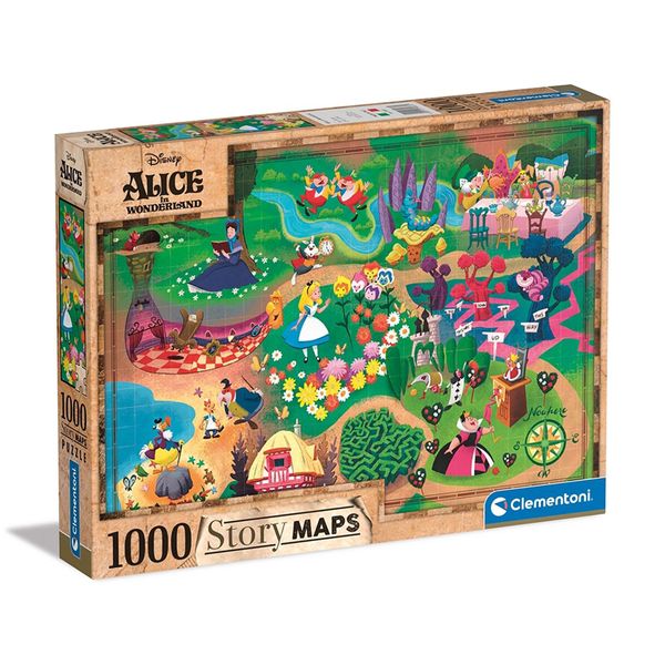 Clementoni Story Maps: Η Αλίκη στη Χώρα των Θαυμάτων 1000 Τμχ 1260-39667 Παζλ