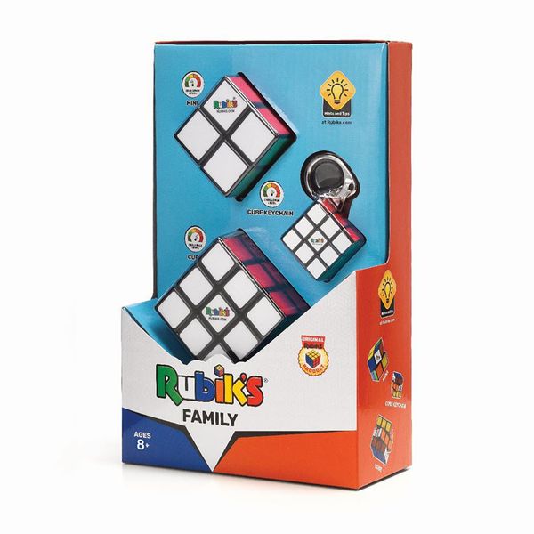 Rubik's Family Pack: 3x3 Μπρελόκ + 2x2 Μini + 3x3 Κλασικό 6064015 Εκπαιδευτικό Παιχνίδι
