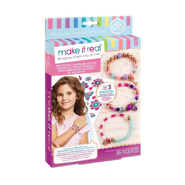 Make it Real Make it Real Bedazzled! Charm Bracelets Blooming Creativity 1202 Σετ Χειροτεχνίας