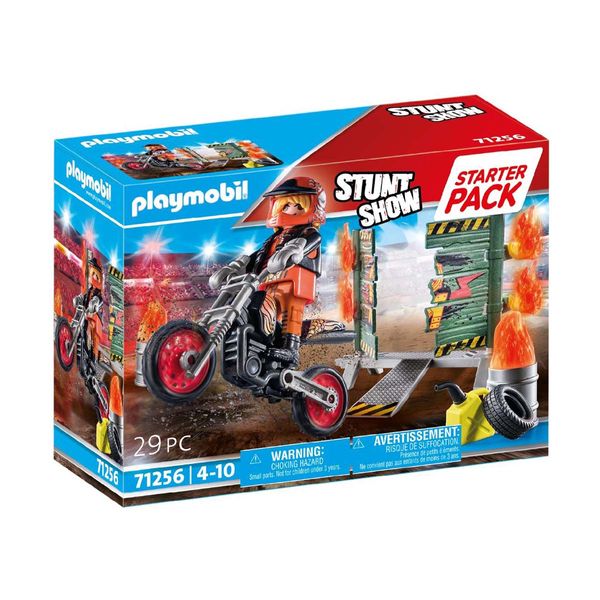 PLAYMOBIL® Starter Pack Stunt Show Ακροβατικά με Mηχανή Motocross 71256 Παιχνίδι