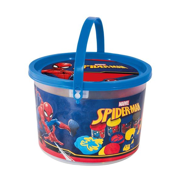 AS Κουβαδάκι με 4 Βαζάκια 2ΟΖ & 8 Εργαλεία Spiderman 1045-03603 Πλαστελίνη