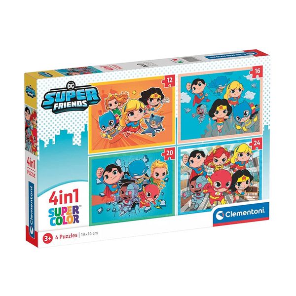 Clementoni Clementoni 4 σε 1 S.C. DC Comics Super Friends 1200-21520 Παζλ