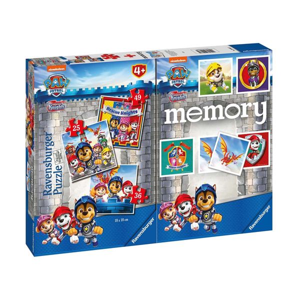 Ravensburger Memory & 3 Παζλ Paw Patrol 20983 Εκπαιδευτικό Παιχνίδι