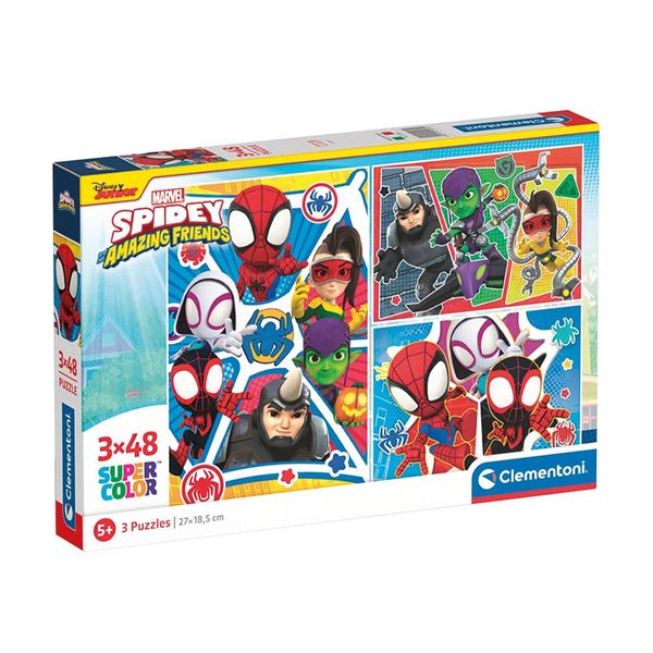 Clementoni Clementoni S.C. Spidey και οι Απίθανοι Φίλοι του 3x48 1200-25282 Παζλ