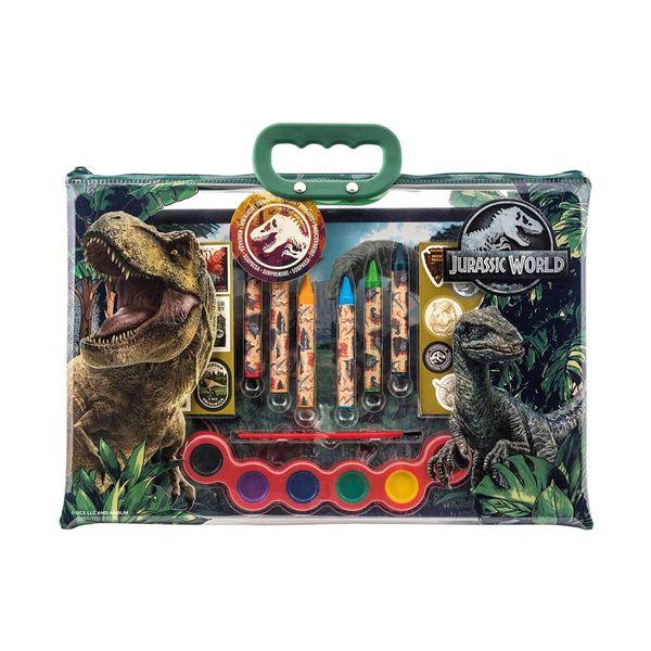 AS Διάφανη Τσάντα Jurassic World 1023-68004 Σετ Ζωγραφικής