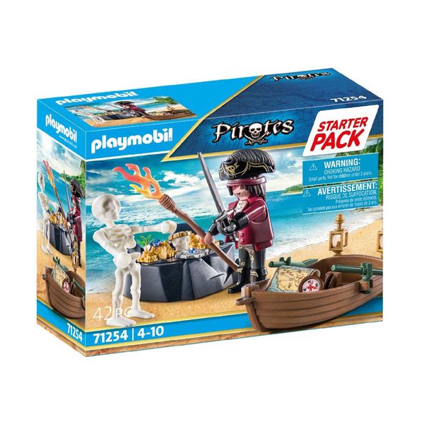 PLAYMOBIL® Starter Pack Πειρατής με Βαρκούλα & Θησαυρό 71254 Παιχνίδι