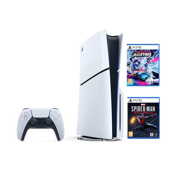 Sony Sony PS5 Slim Edition & Destruction AllStars & Marvel`s Spider-Man: Miles Morales