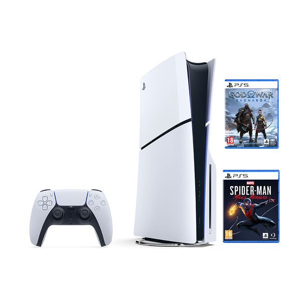 Sony Sony PS5 Slim Edition & God of War Ragnarök & Marvel`s Spider-Man: Miles Morales