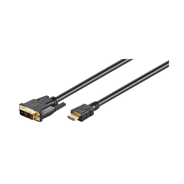 PowerTech HDMI - DVI-D Male 3m Καλώδιο
