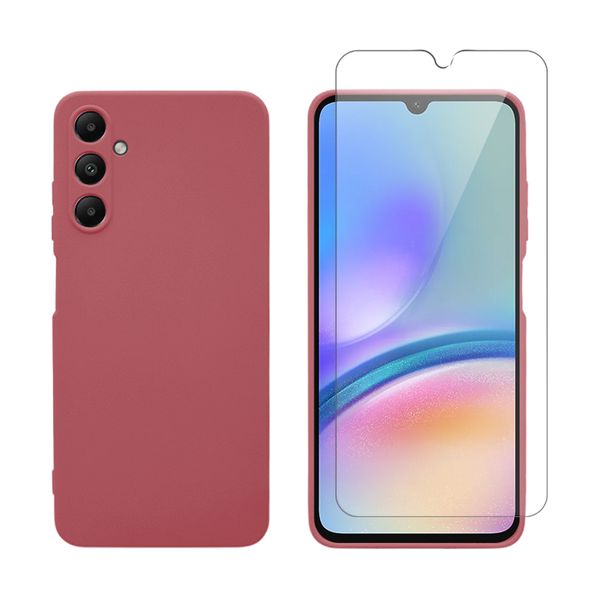 Redshield Redshield Silicone Case & Tempered Glass Set Red για Samsung Galaxy A05s Θήκη Κινητού & Προστατευτικό Οθόνης