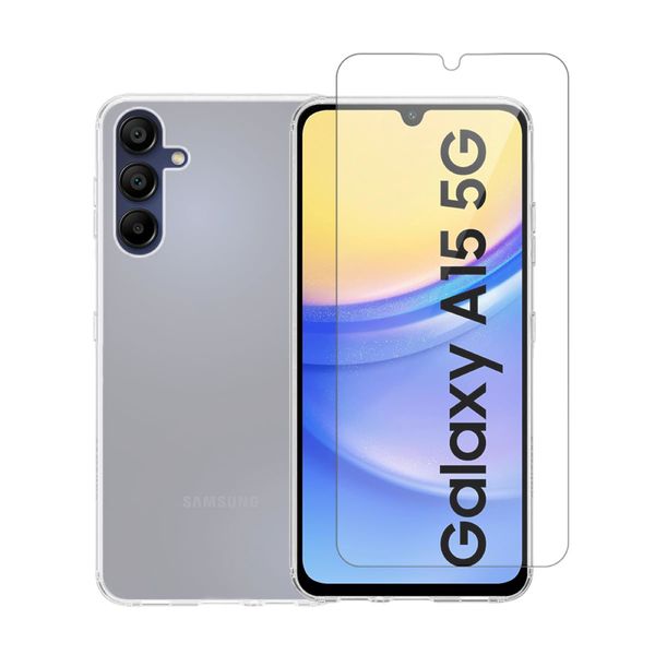 Redshield Redshield Samsung Galaxy A15 TPU & Tempered Glass Transparent Θήκη Κινητού & Προστατευτικό Οθόνης