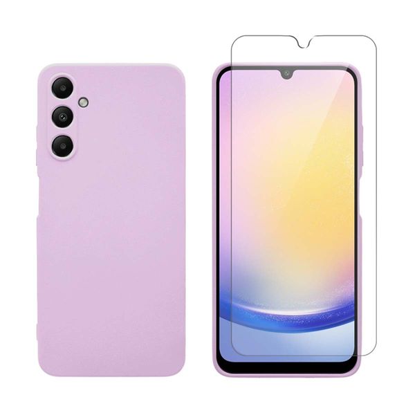 Redshield Redshield Samsung Galaxy A25 5G Silicone Purple & Tempered Glass Θήκη Κινητού & Προστατευτικό Οθόνης