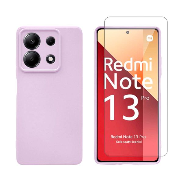 Redshield Redshield Xiaomi Redmi Note 13 Pro 5G Silicone Purple & Tempered Glass Θήκη Κινητού & Προστατευτικό Οθόνης