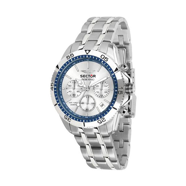 Sector SGE 650 Chronograph Silver Stainless Steel Bracelet Ρολόι Χειρός