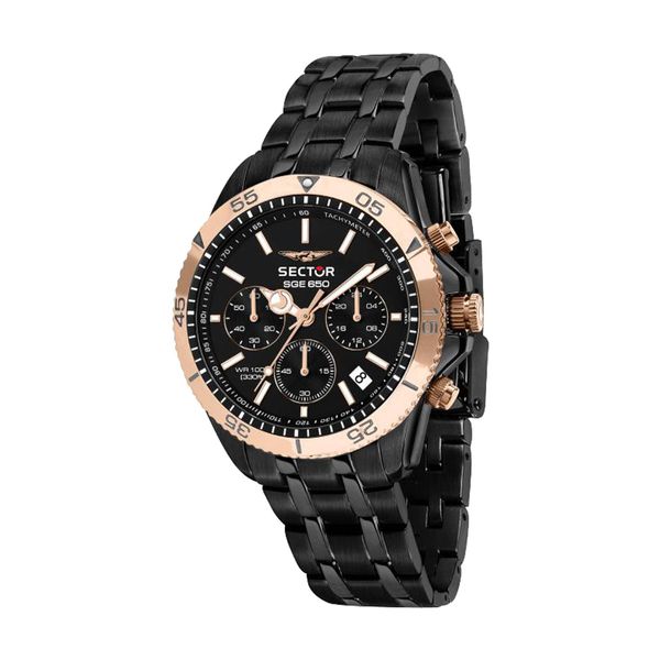 Sector 650 Chronograph Black Metallic Bracelet Ρολόι Χειρός