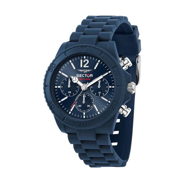 Sector Sector Diver Chronograph Blue Silicone Strap Ρολόι Χειρός