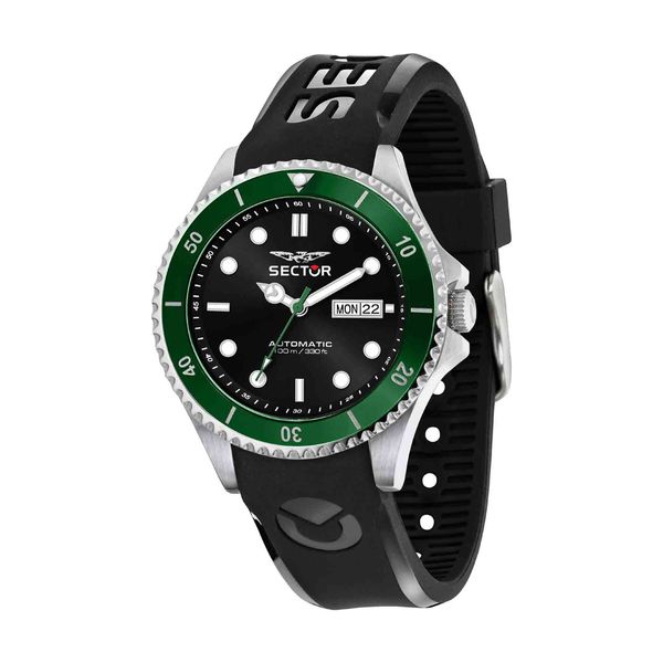 Sector Sector 230 Automatic Black Silicone Strap Ρολόι Χειρός