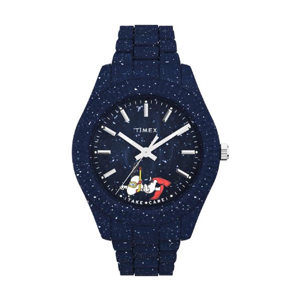 Timex Peanuts x Waterbury Legacy Blue Plastic Bracelet Ρολόι Χειρός