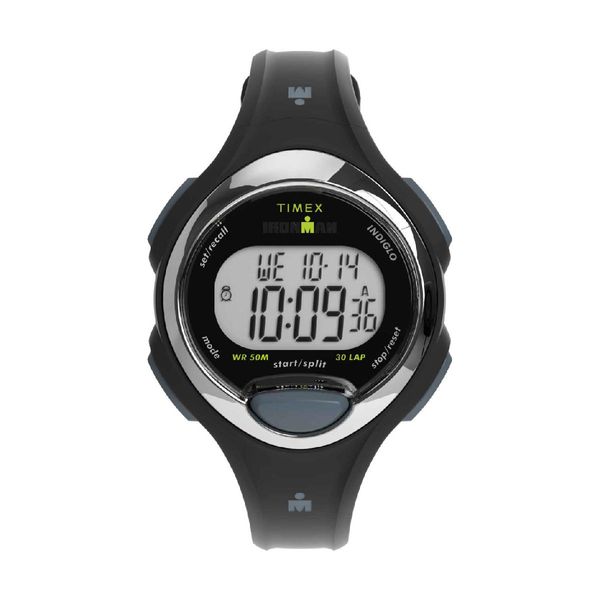 Timex Ironman 30 Chronograph Black Polyurethane Strap Ρολόι Χειρός