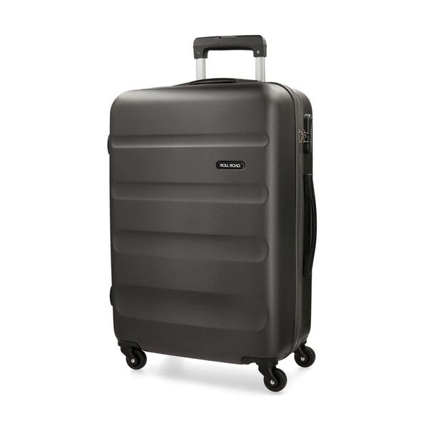 Roll Road Μεσαία ABS 65x46x23cm Flex Anthracite Βαλίτσα Ταξιδίου