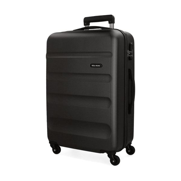 Roll Road Μεγάλη ABS 75x52x28cm Flex Black Βαλίτσα Ταξιδίου