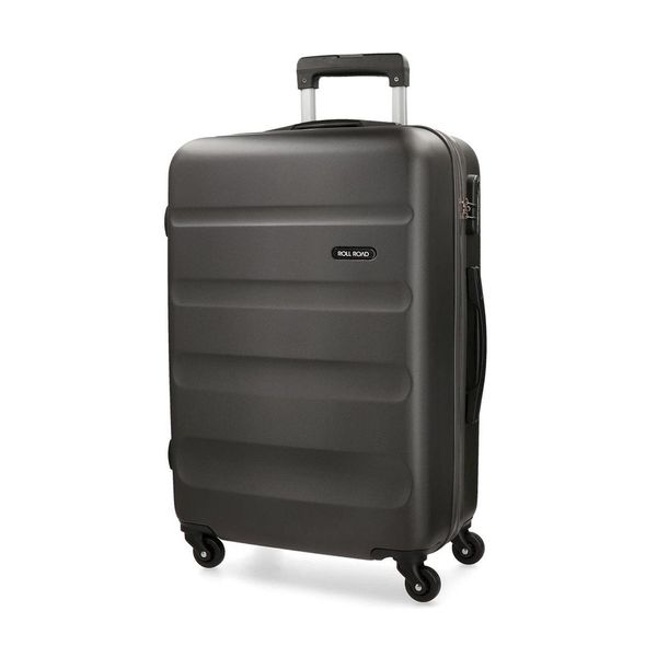 Roll Road Μεγάλη ABS 75x52x28cm Flex Anthracite Βαλίτσα Ταξιδίου