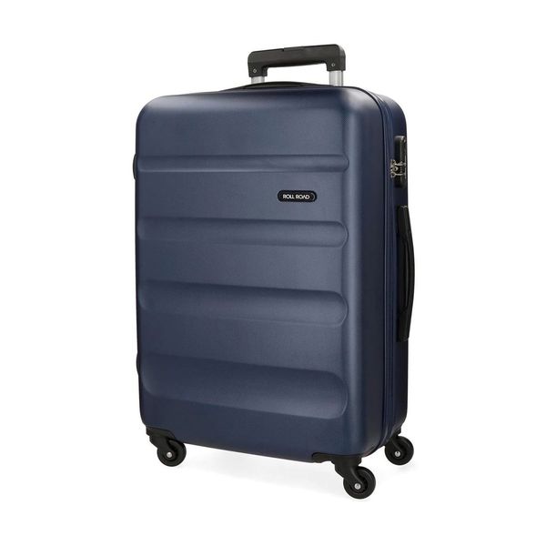 Roll Road Μεγάλη ABS 75x52x28cm Flex Navy Blue Βαλίτσα Ταξιδίου