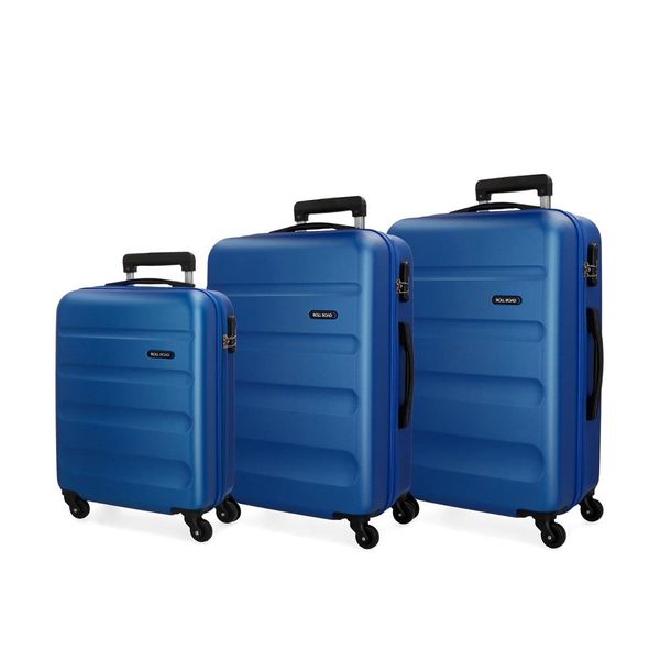 Roll Road Σετ 55/65/75cm ABS Flex Blue Βαλίτσες Ταξιδίου