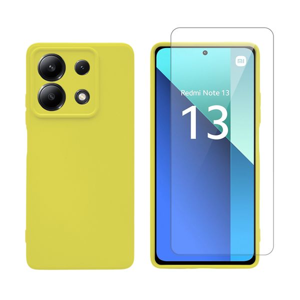 Redshield Redshield Silicone Case & Glass Set για Redmi Note 13 Yellow Θήκη Κινητού & Προστατευτικό Οθόνης