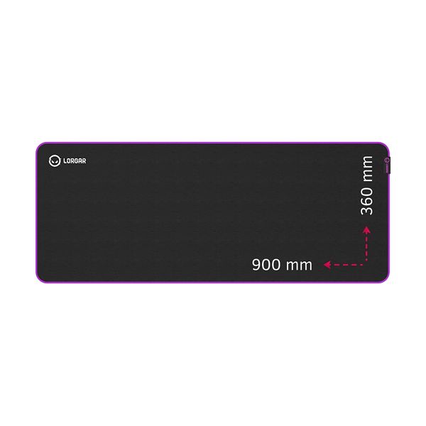 Lorgar Lorgar Main 319 Black/Purple Gaming Mousepad