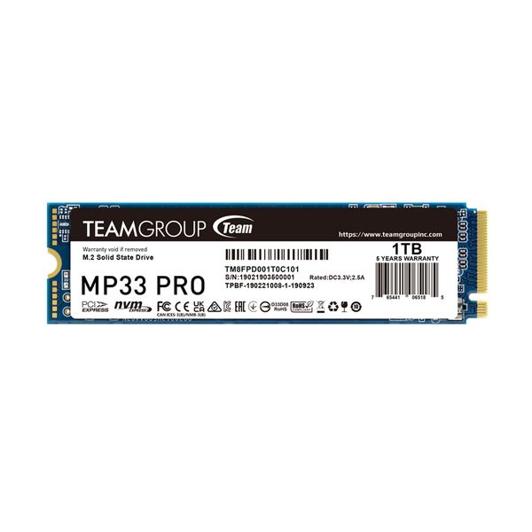 TeamGroup TeamGroup MP33 Pro M.2 PCIe3 x4 1TB SSD Εσωτερικός Σκληρός Δίσκος