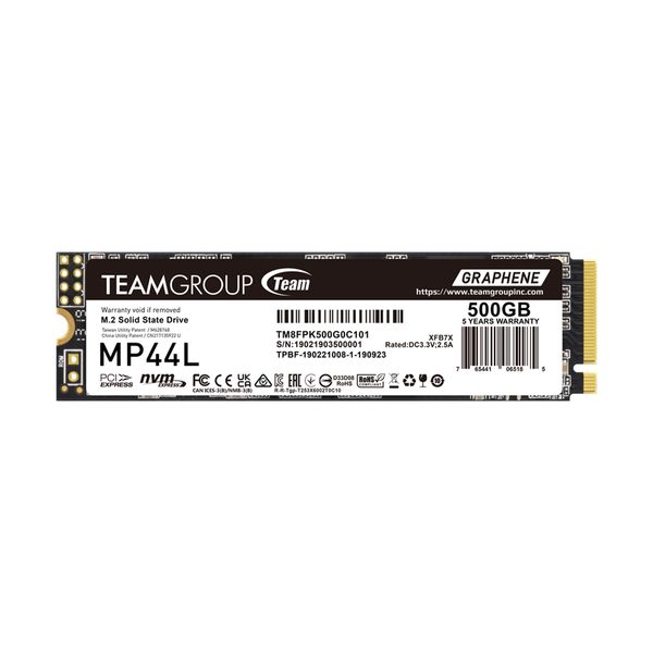 TeamGroup TeamGroup MP44L M.2 PCIe 4.0 x4 500GB SSD Εσωτερικός Σκληρός Δίσκος