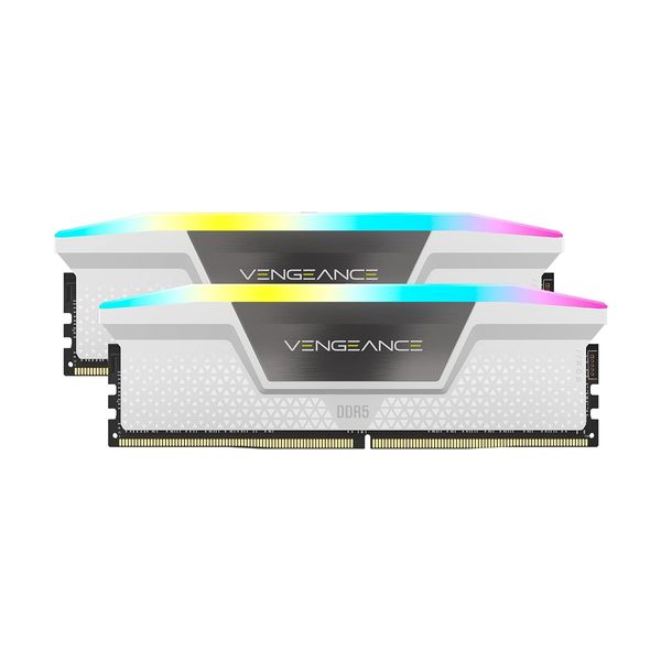 Corsair Vengeance RGB 64GB (2x32GB) DDR5 6000MHz CL30 White Μνήμη RAM