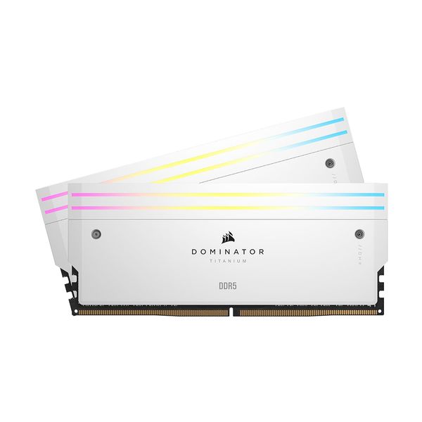 Corsair Dominator Titanium RGB 32GB (2x16GB) DDR5 DRAM 6400MHz CL32 White Μνήμη RAM
