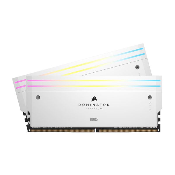 Corsair Dominator Titanium RGB 32GB (2x16GB) DDR5 6000MHz CL30 White Μνήμη RAM