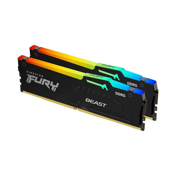 Kingston Fury Beast RGB DDR5 6000 2x32GB C36 Μνήμη RAM