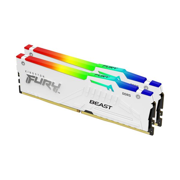 Kingston FURY Beast DDR5 5600 2X16GB C36 RGB White Μνήμη RAM