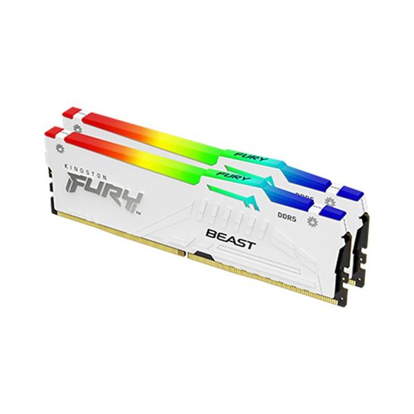 Kingston FURY Beast DDR5 6000 2X16GB C36 RGB White Μνήμη RAM