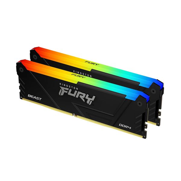 Kingston FURY Beast DDR4 3200 2X16GB C16 RGB Black Μνήμη RAM