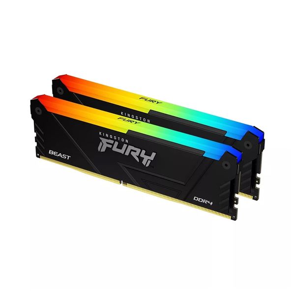 Kingston FURY Beast DDR4 3200 2X8GB C16 RGB Black Μνήμη RAM