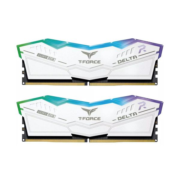 TeamGroup T-Force Delta DDR5 6200 2x16GB C38 RGB White Κάρτα Mνήμης