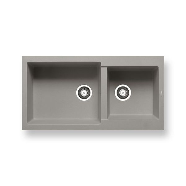 Pyramis Alazia 96X50 Industrial Grey Νεροχύτης