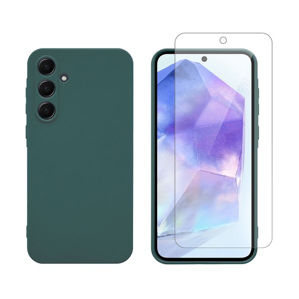 Redshield Redshield Samsung Galaxy A35 TPU Green & Tempered Glass Θήκη Κινητού & Προστατευτικό Οθόνης