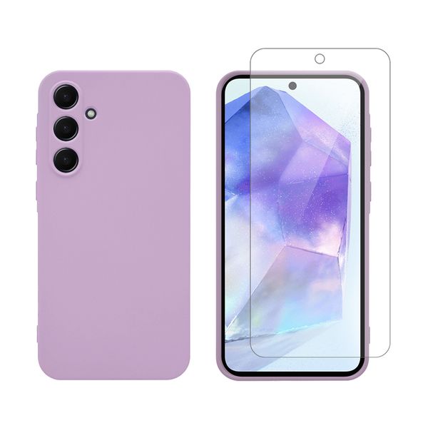 Redshield Redshield Samsung Galaxy A35 TPU Purple & Tempered Glass Θήκη Κινητού & Προστατευτικό Οθόνης