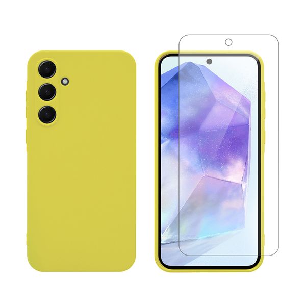 Redshield Redshield Samsung Galaxy A35 TPU Yellow & Tempered Glass Θήκη Κινητού & Προστατευτικό Οθόνης