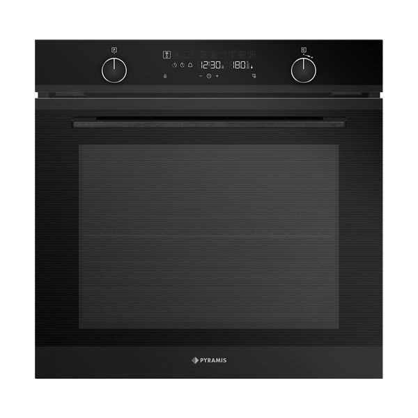 Pyramis PO78114010EBLΜ Black Φούρνος Εντοιχιζόμενος